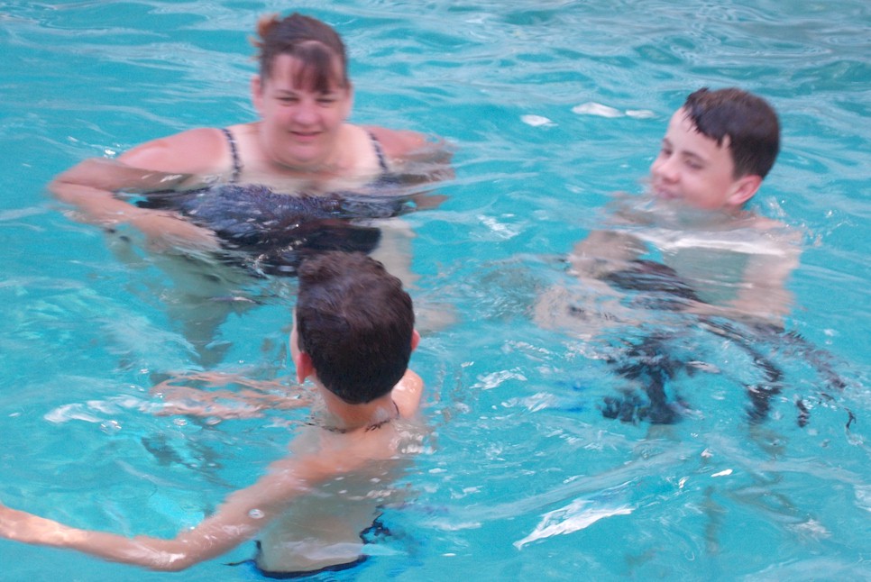 Family in the Pool